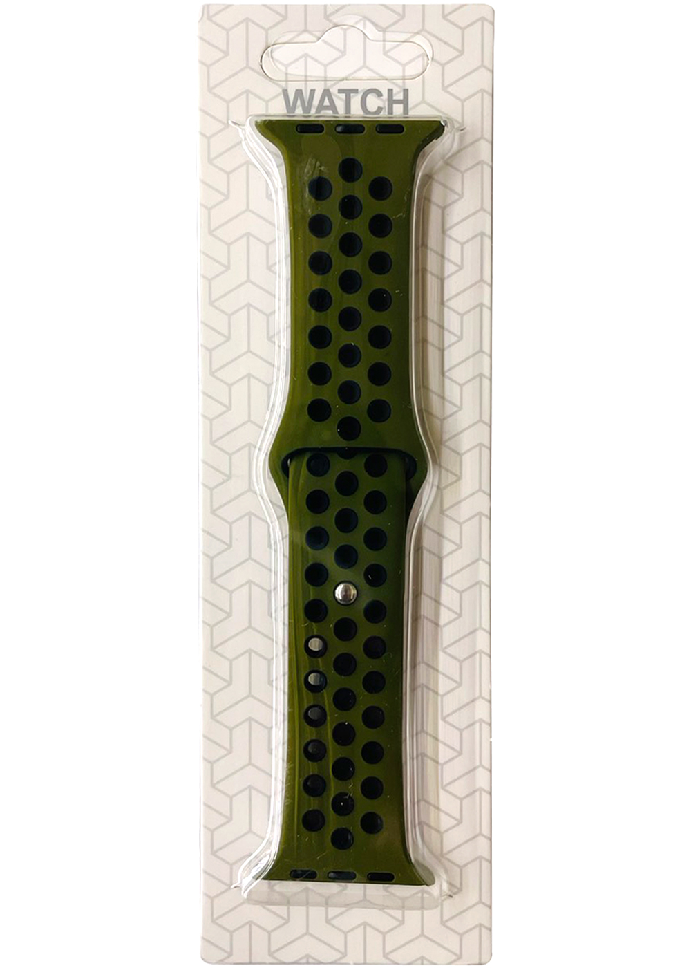 Apple Watch Silicon Wrist Belt Olive Green -Black - 38-40-41mm